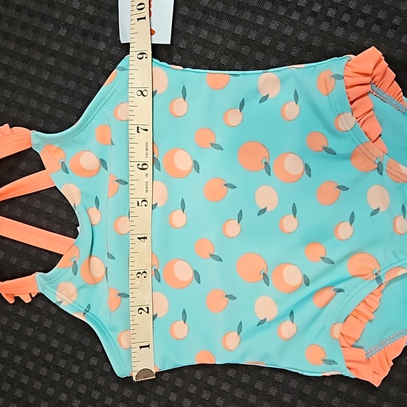 Cat & Jack, aqua, peach, swimsuit, size 18 months (23.5-26lbs) - Picture 6 of 8